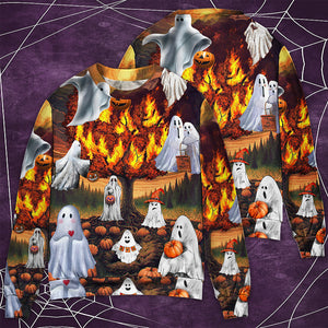 Halloween Boo Pumpkin Burning Scary - Sweater