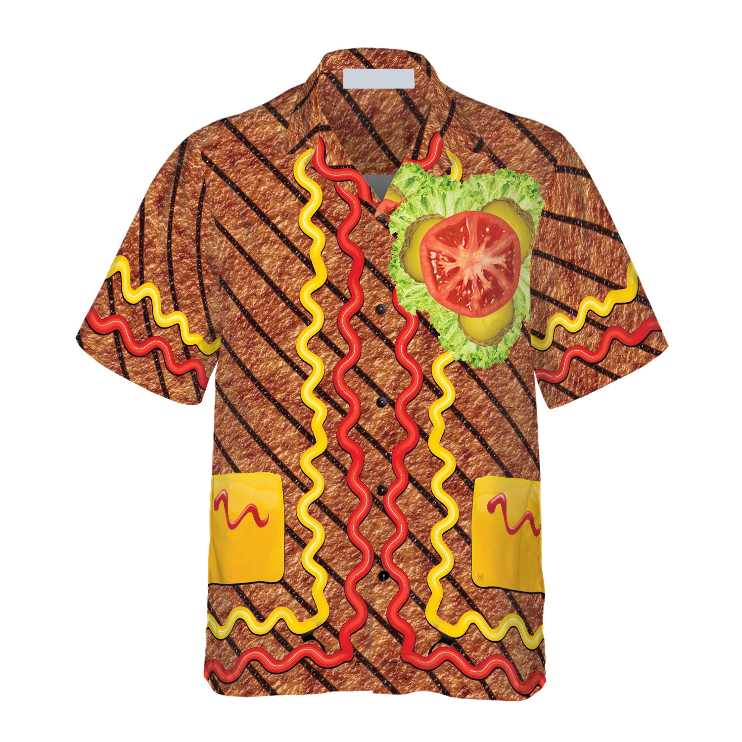 Halloween Burger Costume Shirt Hawaiian Shirt