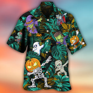 Halloween Dabbing Skeleton Zombie Style - Hawaiian Shirt