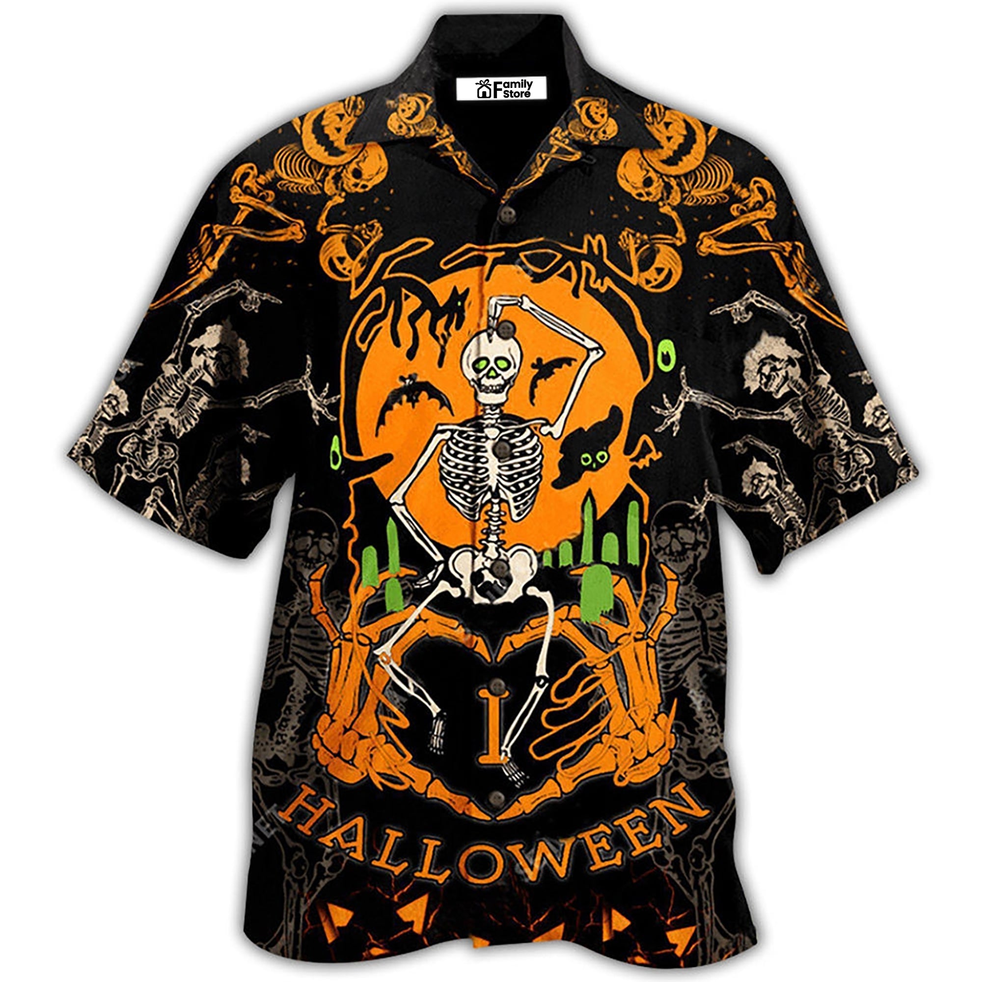 Halloween Dancing Skeleton So Scared - Hawaiian Shirt