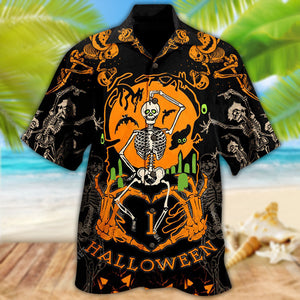 Halloween Dancing Skeleton So Scared - Hawaiian Shirt