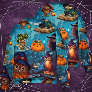 Halloween Owl Witch Sky Night - Sweater