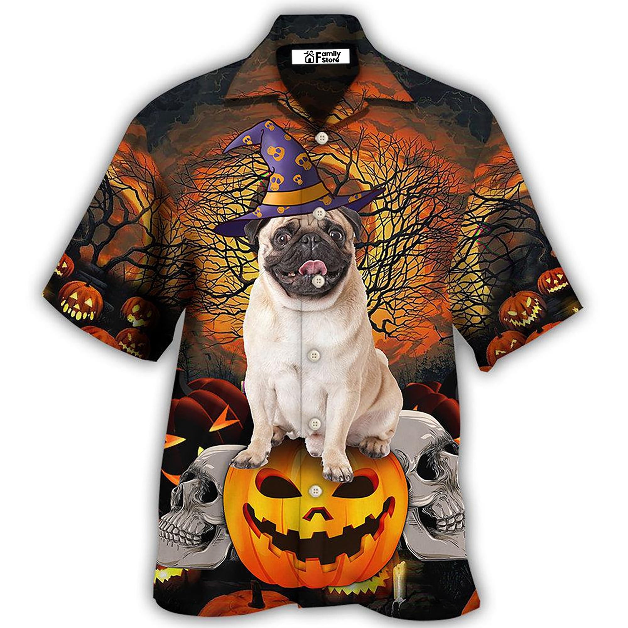 Halloween Pug My Lovely Dog - Hawaiian Shirt