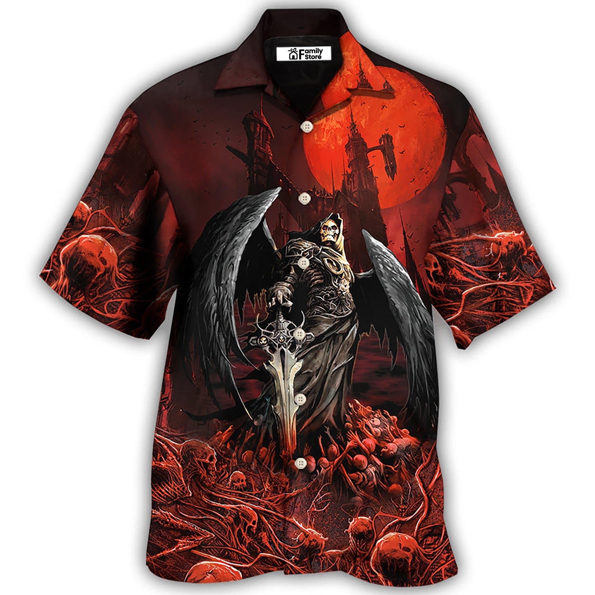 Halloween Skull Dark Blood Night Scary Style - Hawaiian Shirt
