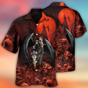 Halloween Skull Dark Blood Night Scary Style - Hawaiian Shirt