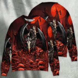 Halloween Skull Dark Blood Night Scary Style - Sweater