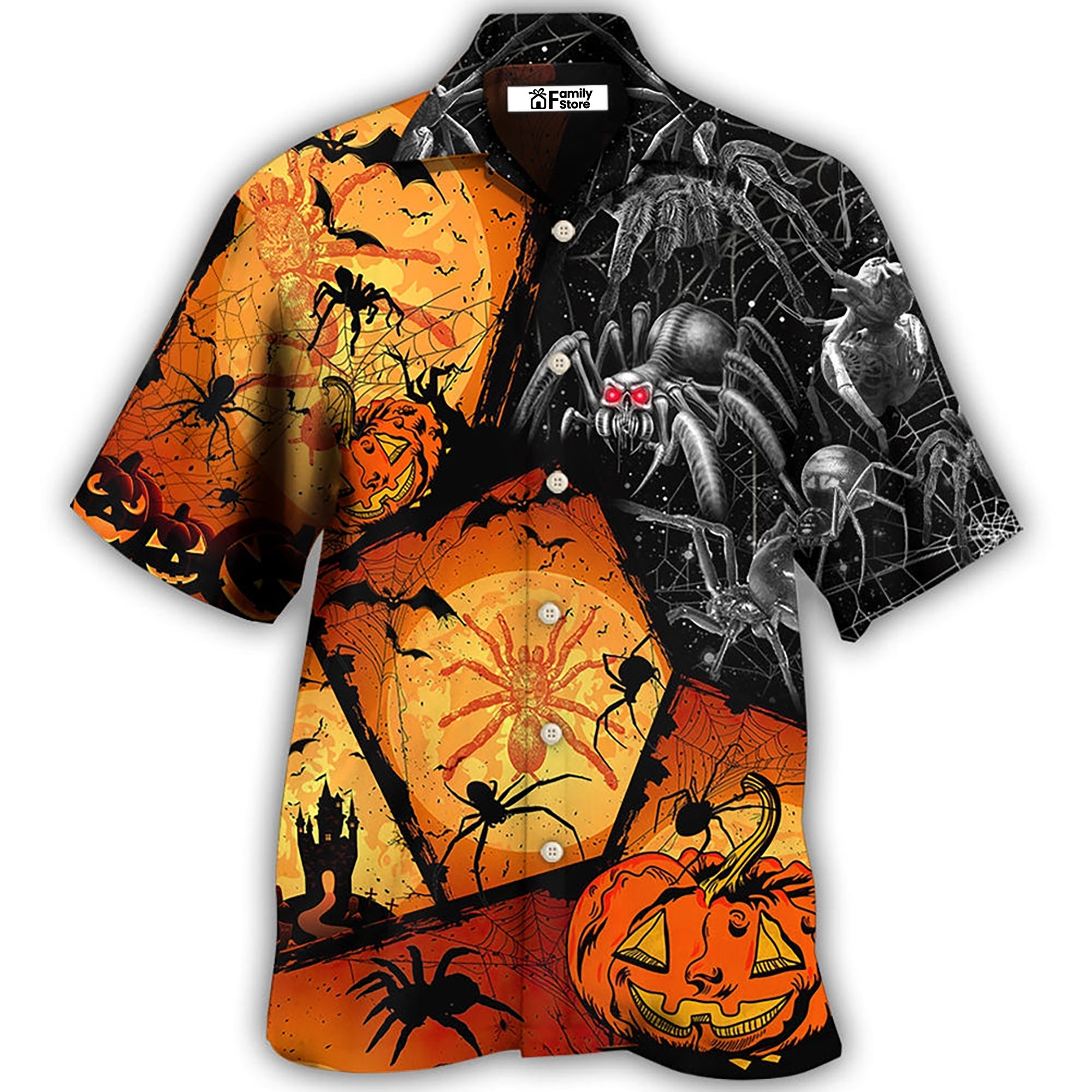 Halloween Spider Pumpkin Scary - Hawaiian Shirt