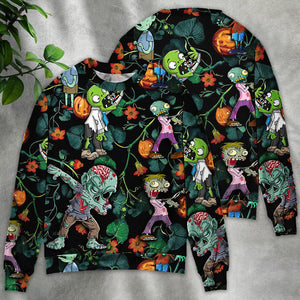 Halloween Zombie Tropical Pumpkin Scary - Sweater