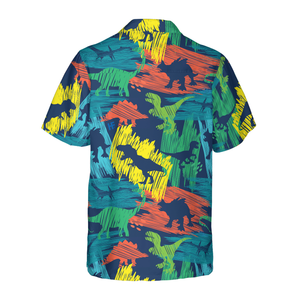 Hand-drawn Color Plates Hawaiian Shirt