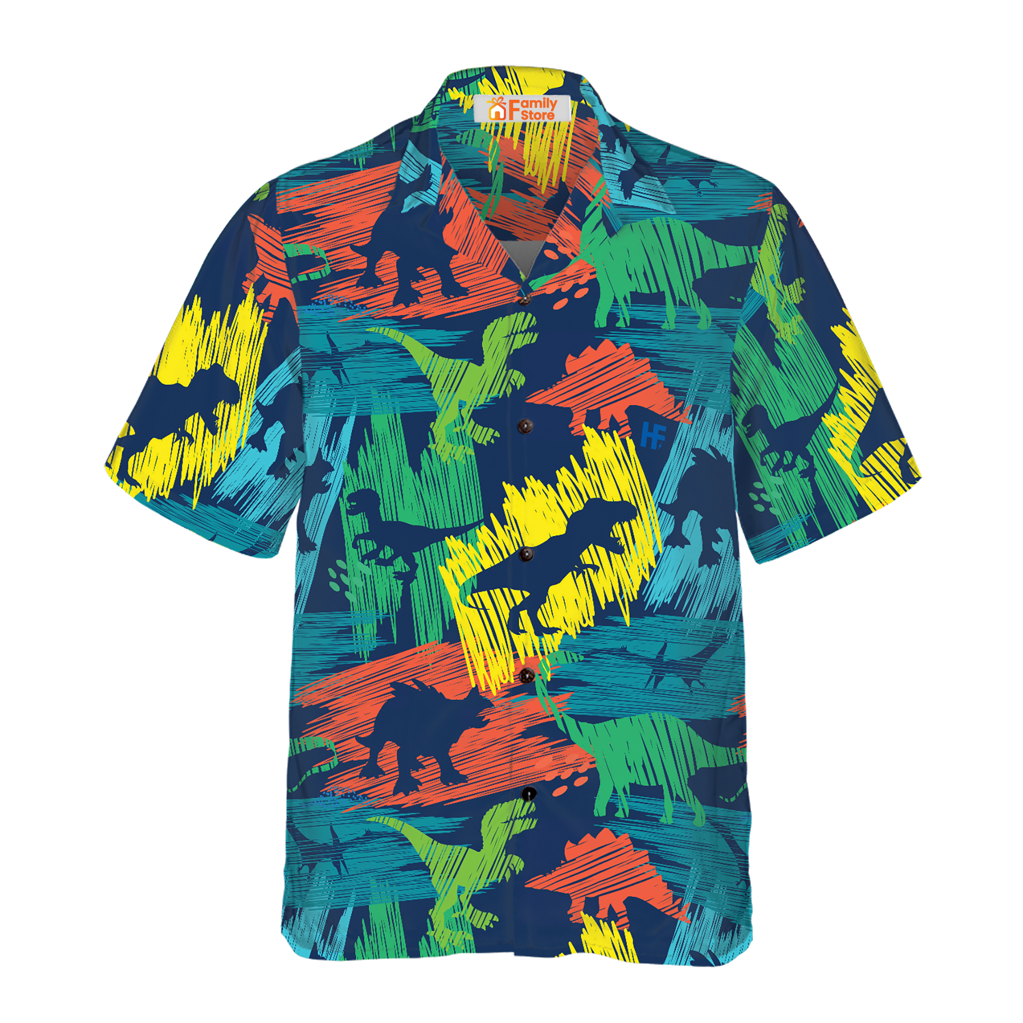 Hand-drawn Color Plates Hawaiian Shirt
