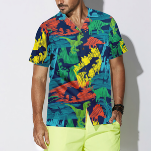 Hand-drawn Color Plates Hawaiian Shirt