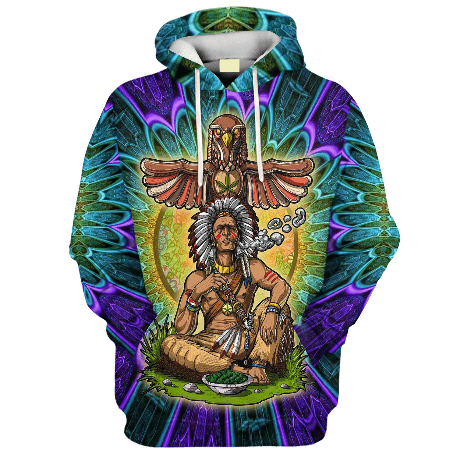 Hippie Art Aboriginal People Relax - Hoodie For Men, Women