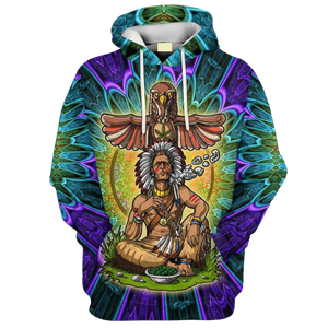 Hippie Art Aboriginal People Relax - Hoodie For Men, Women