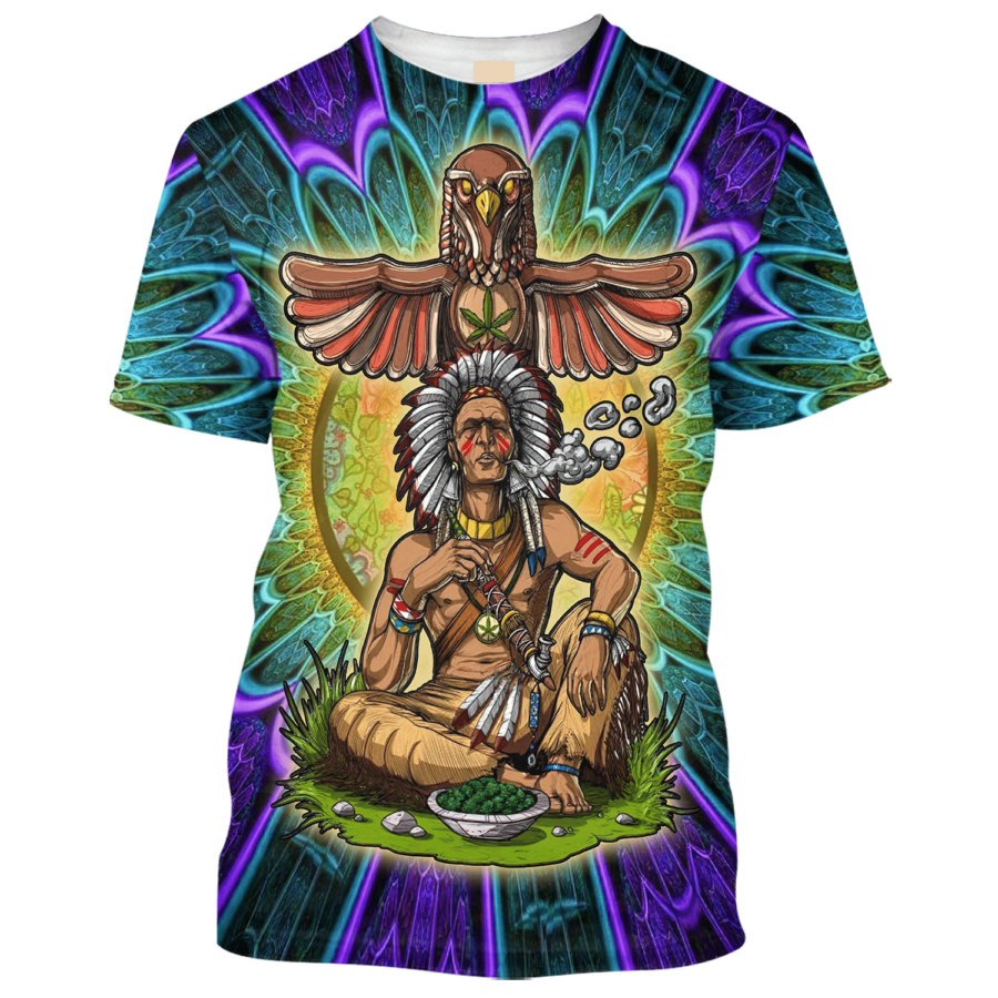 Hippie Art Aboriginal People Relax - T-Shirt