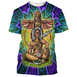 Hippie Art Aboriginal People Relax - T-Shirt