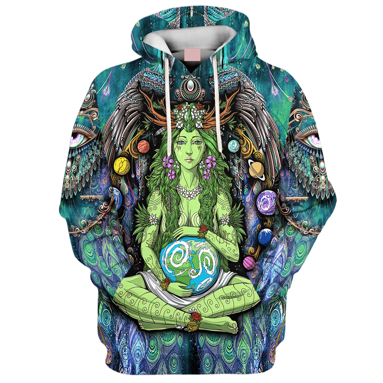 Hippie Beautiful Mother Nature Hugs The Earth - Hoodie For Men, Women