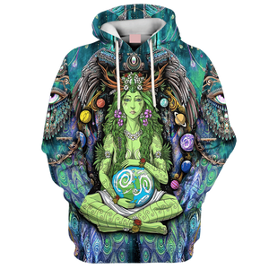 Hippie Beautiful Mother Nature Hugs The Earth - Hoodie For Men, Women