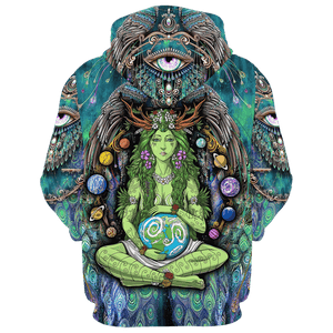 Hippie Beautiful Mother Nature Hugs The Earth - Hoodie For Men, Women