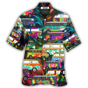 Hippie Bus Colorful Style Hawaiian Shirt