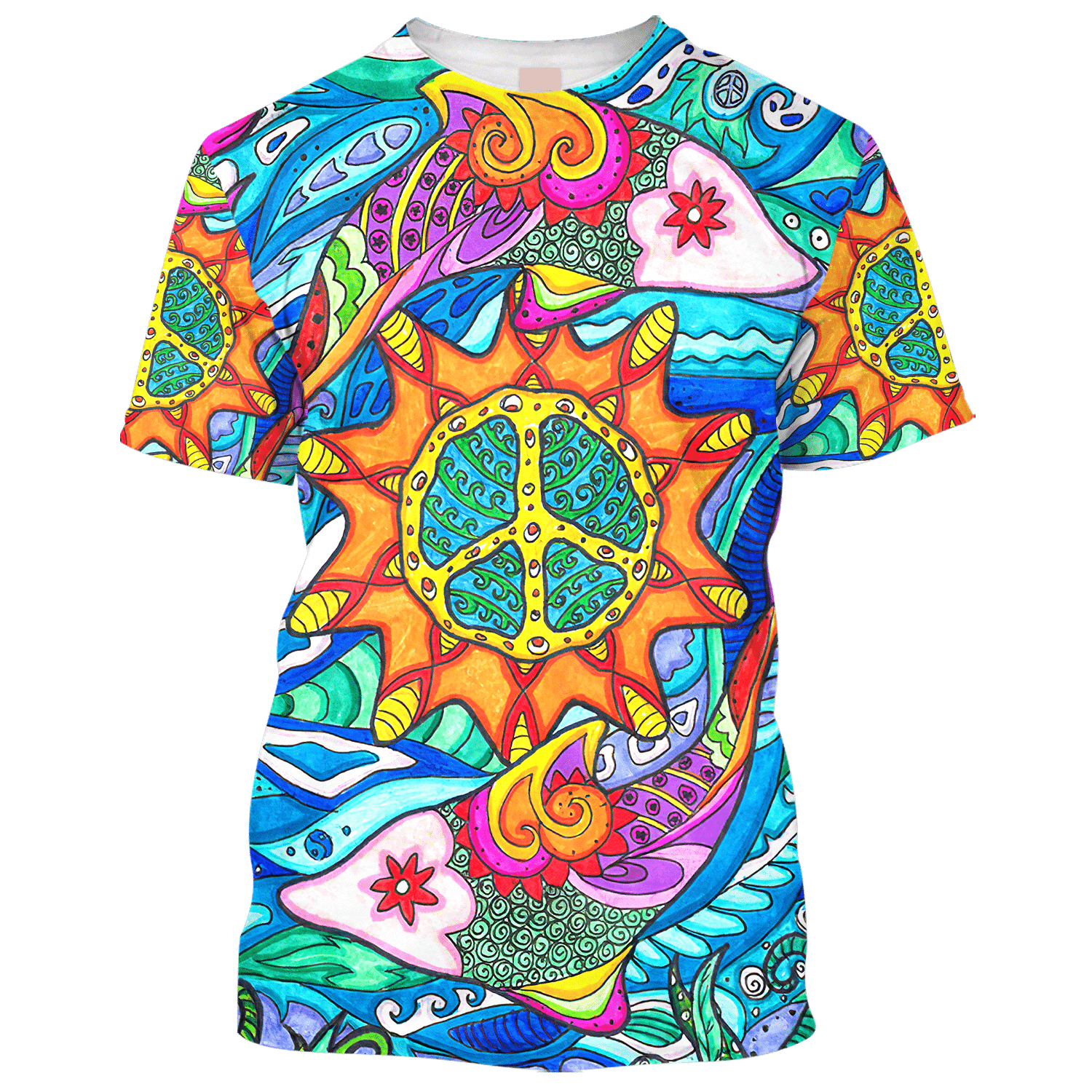 Hippie Fish In The Sea And The Sun - T-Shirt For Men, Women