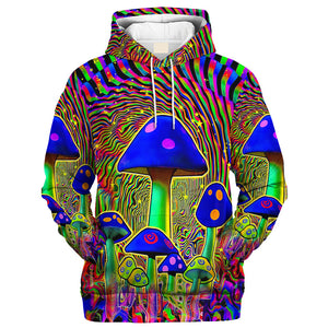 Hippie Giant Mushrooms In A Fantasy World - Hoodie For Men, Women