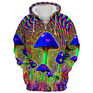 Hippie Giant Mushrooms In A Fantasy World - Hoodie For Men, Women