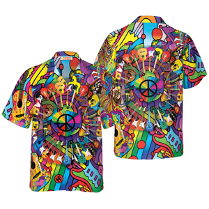 Hippie Guitars Hawaiian Shirt