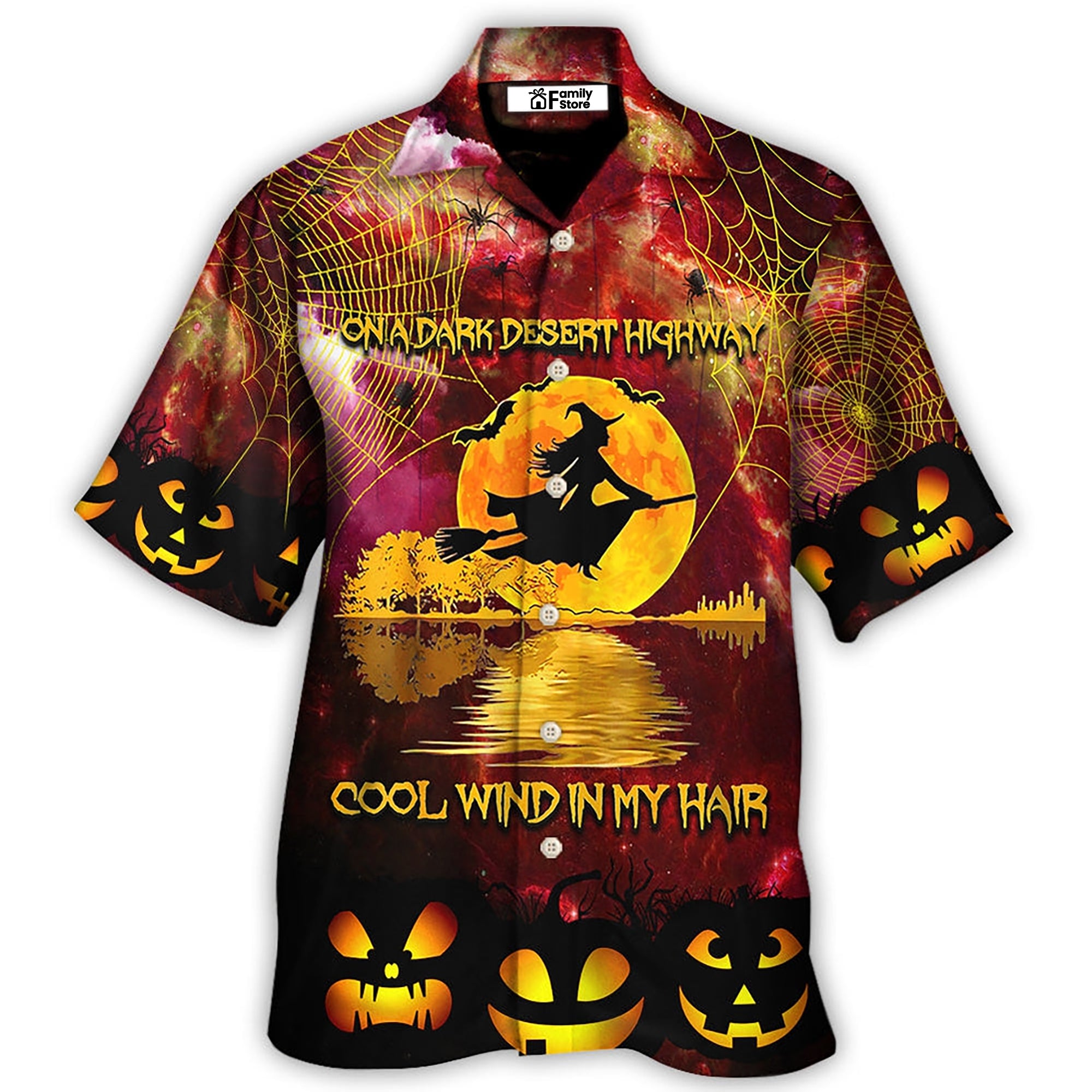 Hippie Halloween On A Dark Desert Highway Cool Wind Hawaiian Shirt