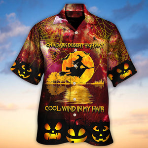 Hippie Halloween On A Dark Desert Highway Cool Wind Hawaiian Shirt