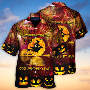 Hippie Halloween On A Dark Desert Highway Cool Wind Hawaiian Shirt