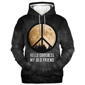 Hippie Hello Darkness My Old Friend - Hoodie For Men, Women