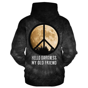 Hippie Hello Darkness My Old Friend - Hoodie For Men, Women