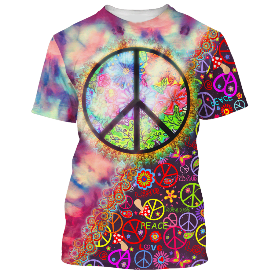 Hippie Love Peace Colorful - T-Shirt