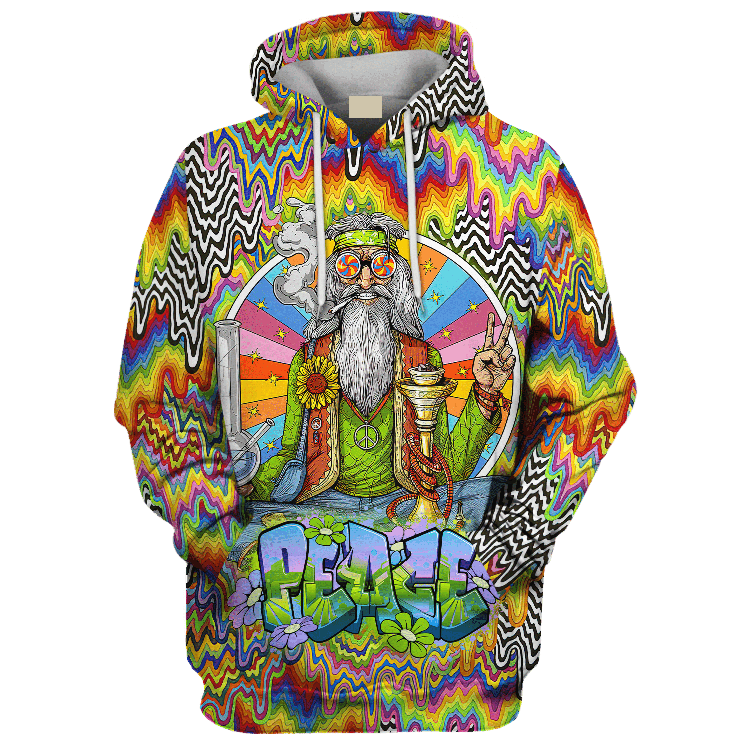 Hippie Man Holding A Bottle Of Chemicals - Hoodie For Men, Women