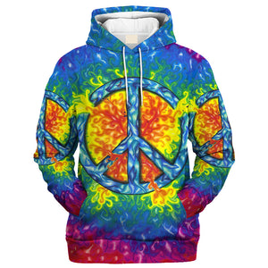 Hippie Peace Energy Symbol - Hoodie For Men, Women