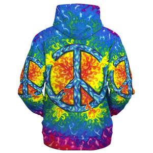 Hippie Peace Energy Symbol - Hoodie For Men, Women