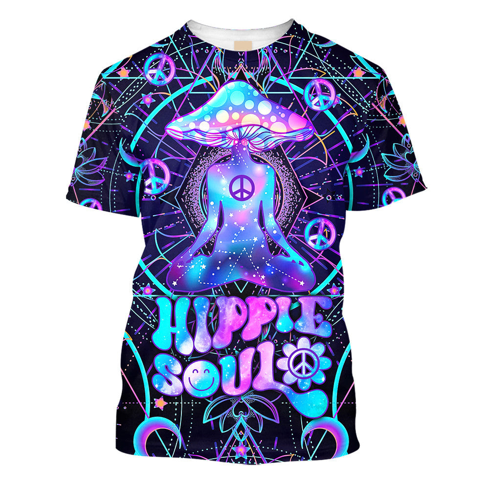 Hippie Soul  Star Chart And Mushroom - T-Shirt For Men, Women