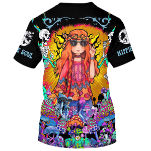 Hippie Soul The Girl With Mushrooms - T-Shirt For Men, Women