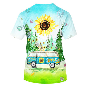 Hippie Stay Trippy Little Hippie Bus On The Road - T-Shirt For Men, Women