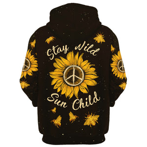 Hippie Stay Wild Sun Child Sunflower - Hoodie For Men, Women