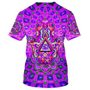 Hippie The Eye In The Palm - T-Shirt For Men, Women