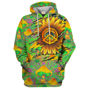 Hippie The Eye In The Sunflower - Hoodie For Men, Women