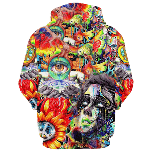 Hippie The Face Of Girl With Eye - Hoodie For Men, Women