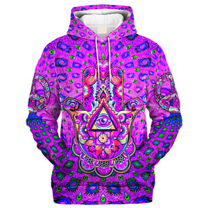 Hippie The Hand Of A Thousand Purple Eyes - Hoodie For Men, Women