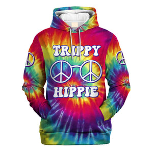 Hippie Trippy Peace Sign Steering Wheel - Hoodie For Men, Women