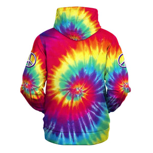 Hippie Trippy Peace Sign Steering Wheel - Hoodie For Men, Women