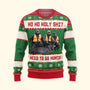 Ho Ho Holy Sh I Need To Go Hunting_ Fishing_ Camping Personalized Photo Ugly Sweater5