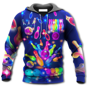 Bowling Rainbow Colorful Neon Style - Hoodie