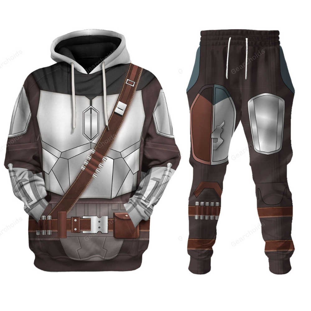 Star Wars 3D Beskar Costume Hoodie Sweatshirt Sweatpants