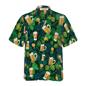 Hop Cones Beer Glass Hawaiian Shirt